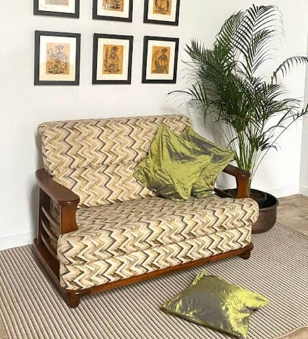 Two Seater Wooden Sofa Chair