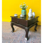 Wooden Curved Side Table