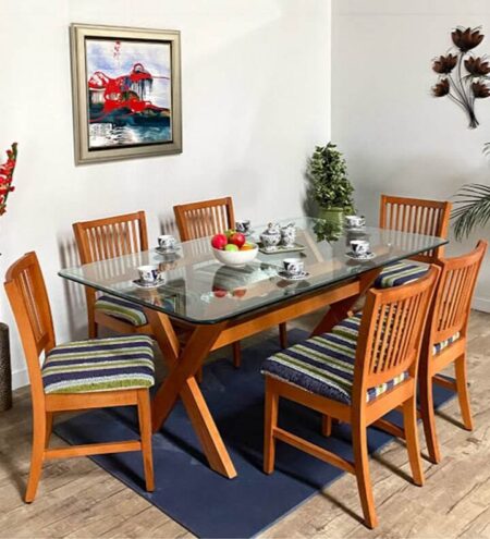 Modern Six Seater Dining Table Set